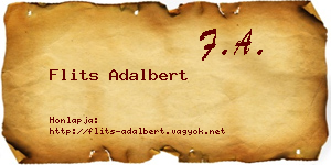 Flits Adalbert névjegykártya